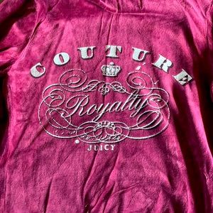 Burgundy velour juicy jacket.